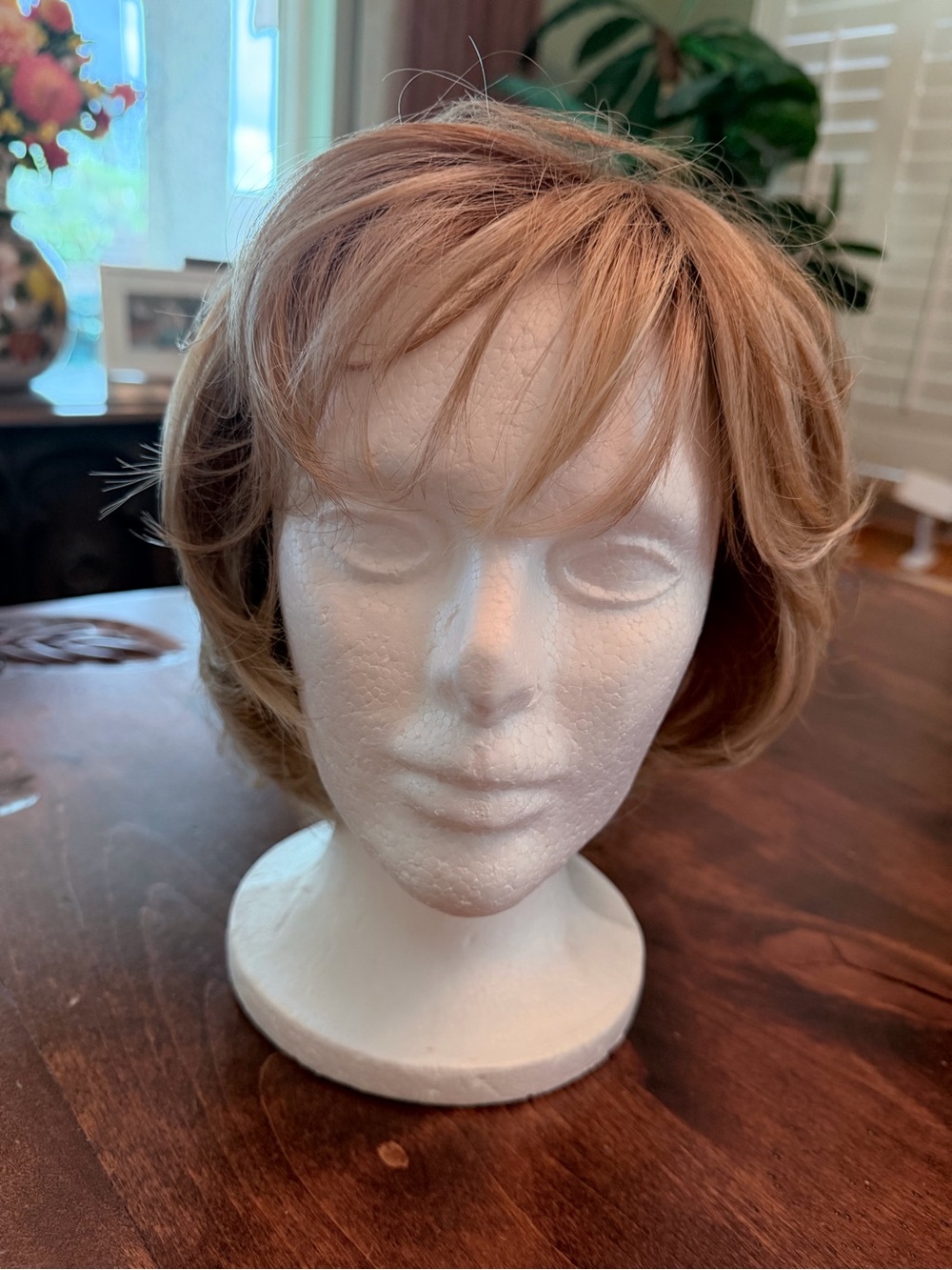 IMAN Short Layered Wig in Light Auburn